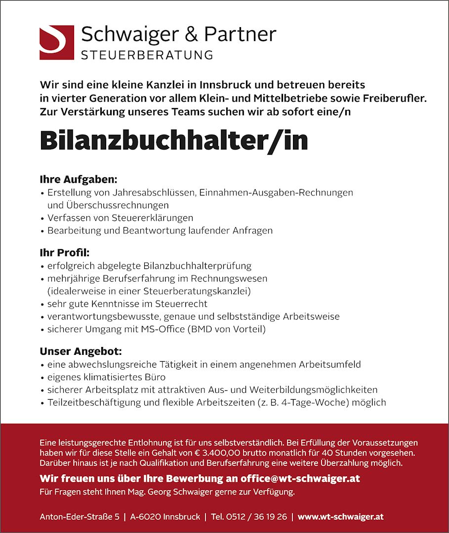 Bilanzbuchhalter In Wifi Tirol